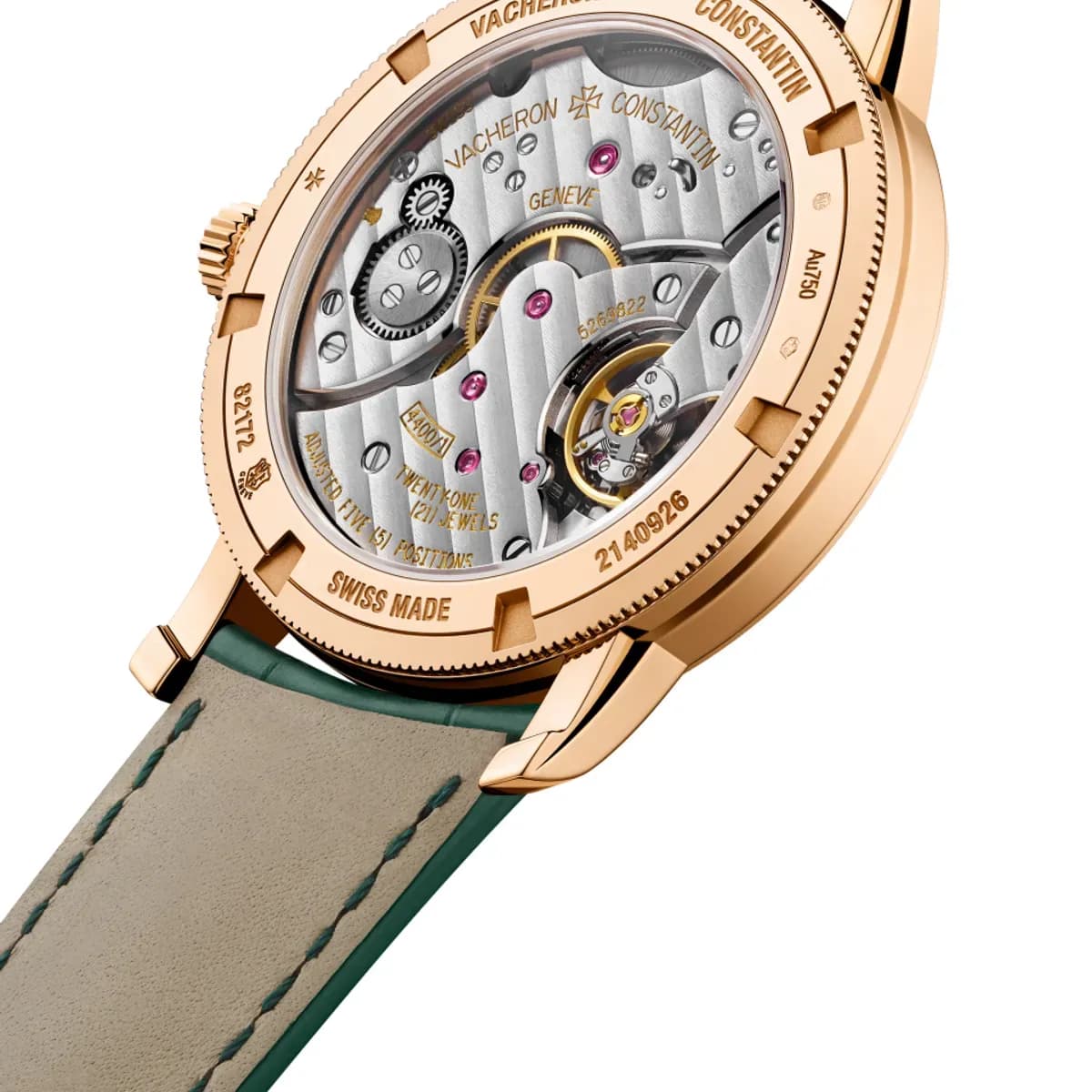 Traditionnelle Manual-winding; pink gold