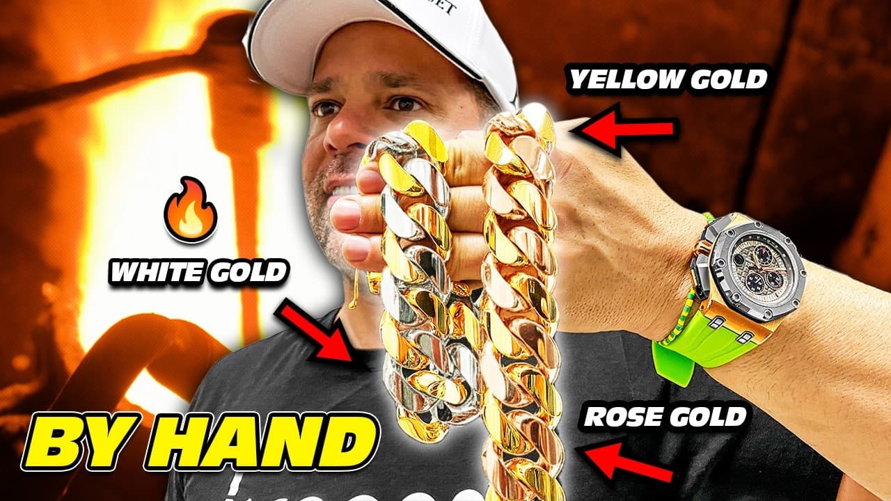 3 Types of Gold in ONE Cuban Link... How It's Made