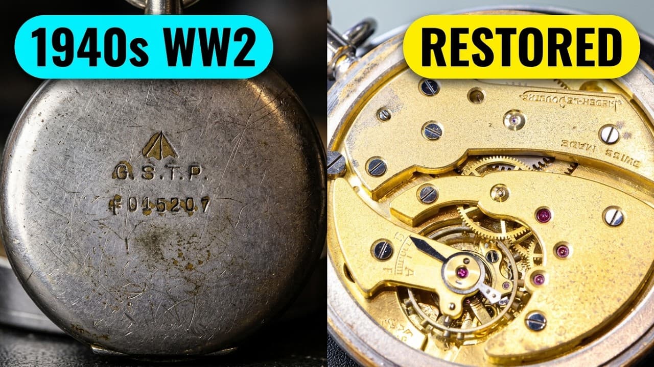 WORLD WAR 2 pocket watch - jaeger lecoultre restoration - MILITARY ISSUE